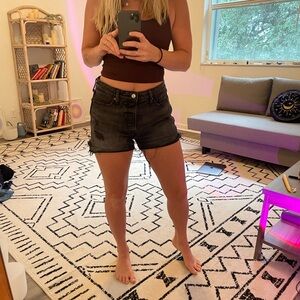 Black Denim Women's Shorts